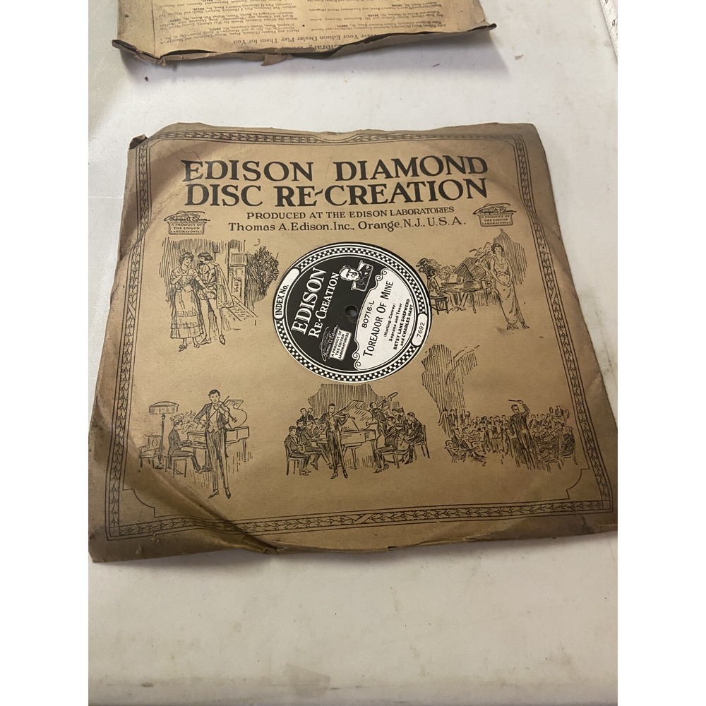 Edison Disc Vinyl Record 80716 ORIGINAL SLEEVE